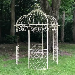 Gloriette kiosk pergola's tuinuitkijkpunt van ijzer vanille volledige weergave