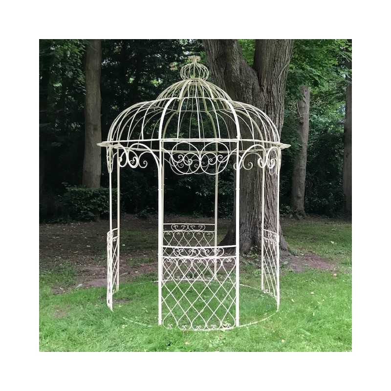 Gloriette kiosk pergola's tuinuitkijkpunt van ijzer vanille volledige weergave