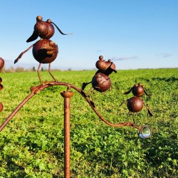 Decoratieve tuinpin, ijzeren tuimelaar met hondenmotieven