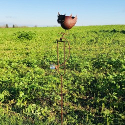Decoratieve tuinbalans van ijzer met uilenmotief