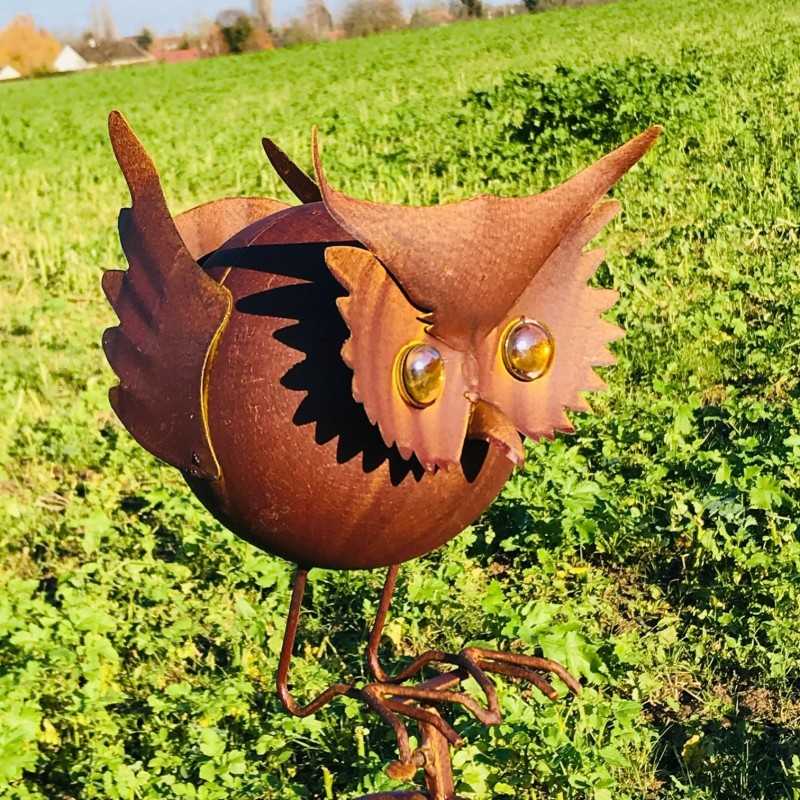 Balancín decorativo de jardín en hierro con motivo de búhos 37,90 € LEZARD DU JARDIN