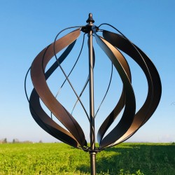 Decoratieve tuinwindmolen van gepatineerd bruin ijzer model CHATEAUDUN