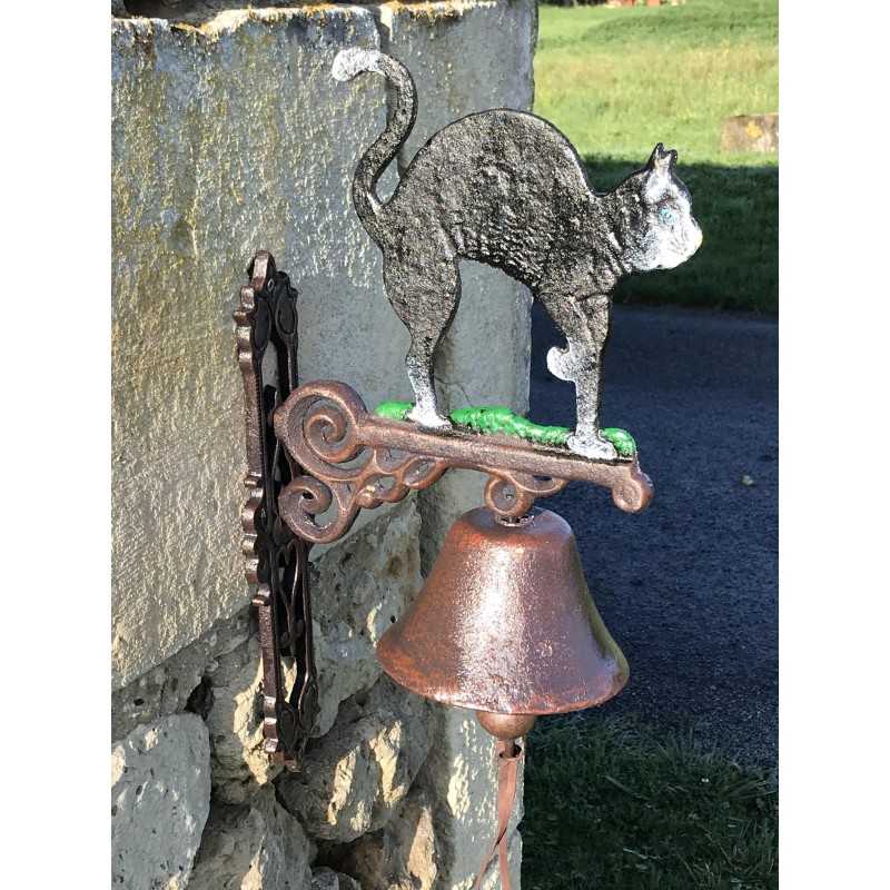 Grande Campana De Puerta Hierro Fundido H 45cm motivo Gato negro 54,90 € LEZARD DU JARDIN