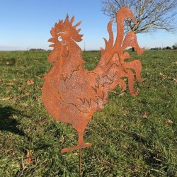 Grote Metalen Haan Silhouet voor Tuindecoratie