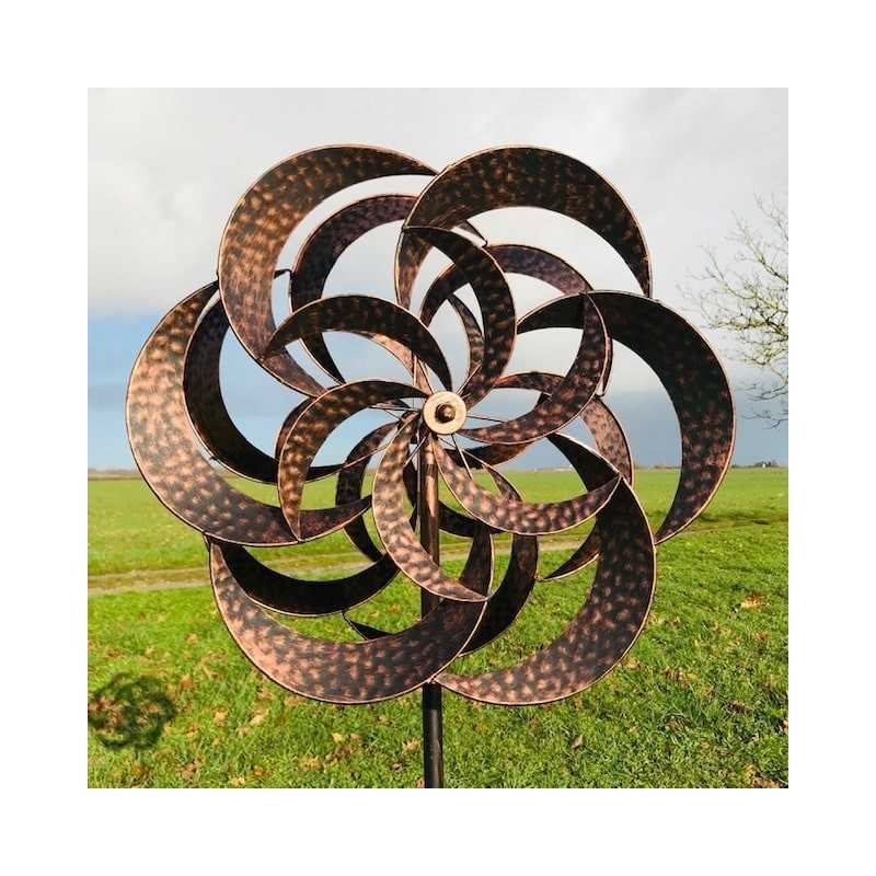 Decoratieve tuinwindmolen 53x26x210 cm Model Mongenan