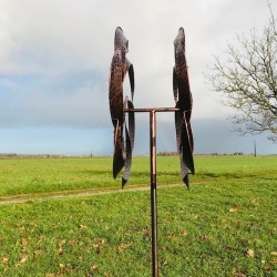 Decoratieve tuinwindmolen 53x26x210 cm Model Mongenan