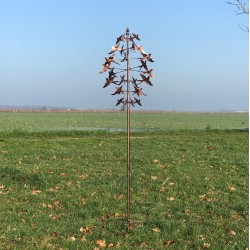Metalen Tuinwindmolen Decoratieve Tuinwindmolen met Zwaluwwandeling Volledige Weergave