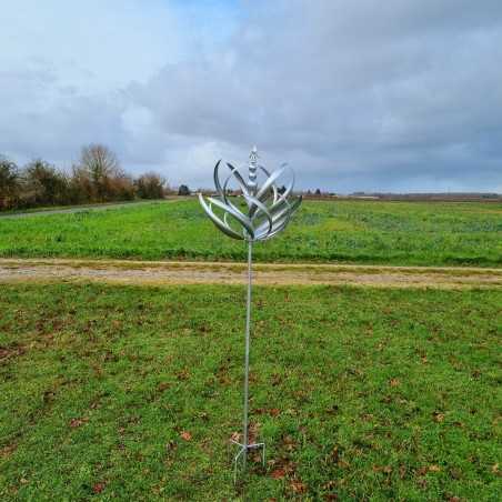 Decoratieve tuinwindmolen van grijs ijzer Gonfreville volledige weergave