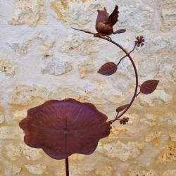 Voederbak Vogelbad Op Steun Plantsteker H 146Cm zicht op het bakje