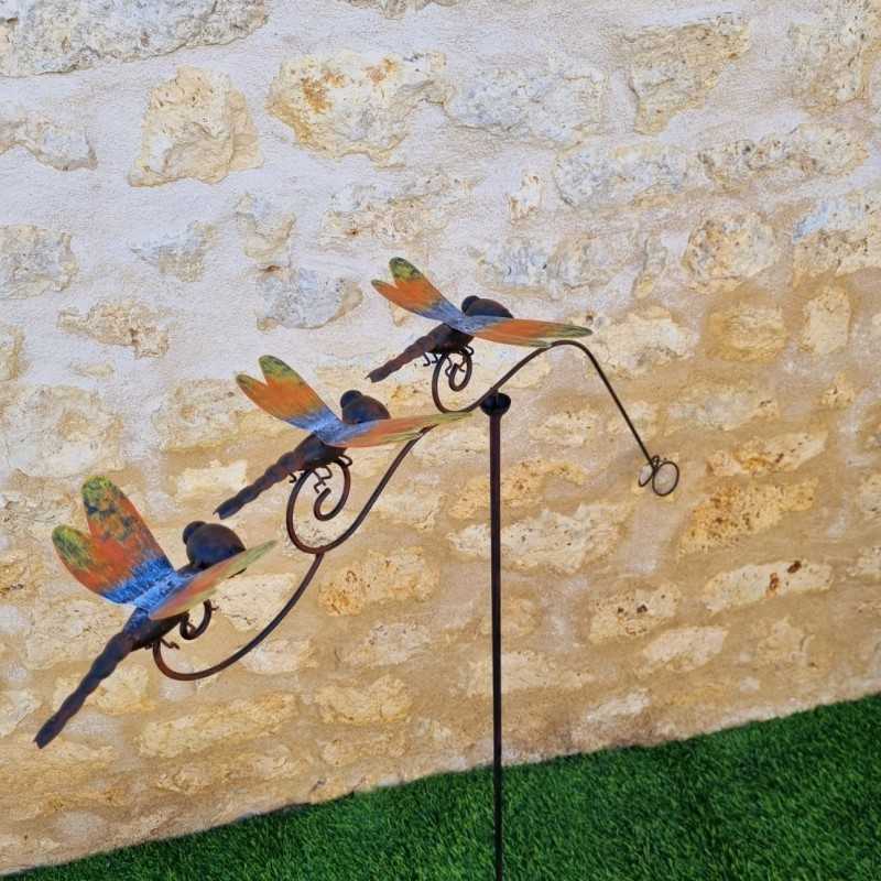 Balancín de jardín en metal con motivo de libélulas 41,90 € LEZARD DU JARDIN