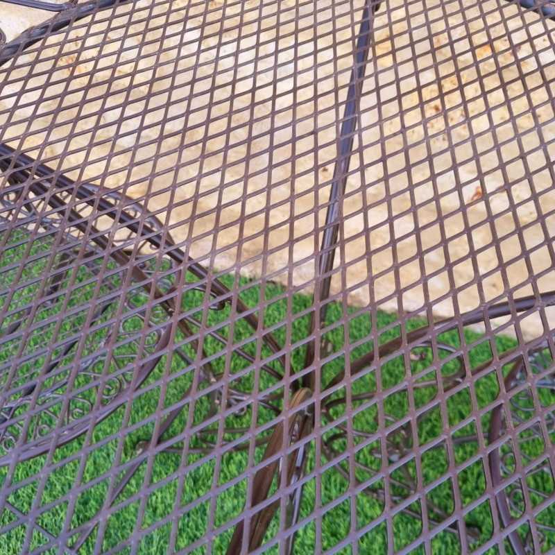 Tuinset smeedijzer 2-zits bistro inklapbaar bruin patina, stabiele uitvoering