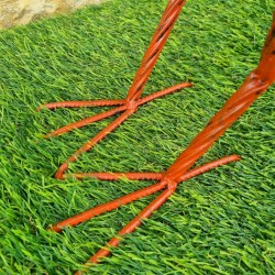 Zeer kleurrijke metalen haan H57cm