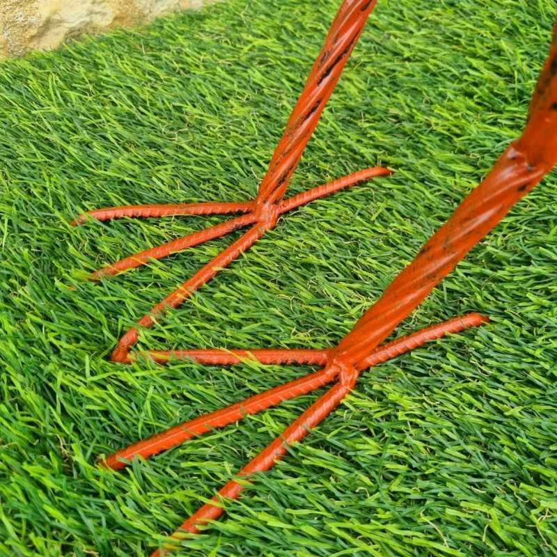 Zeer kleurrijke metalen haan H57cm