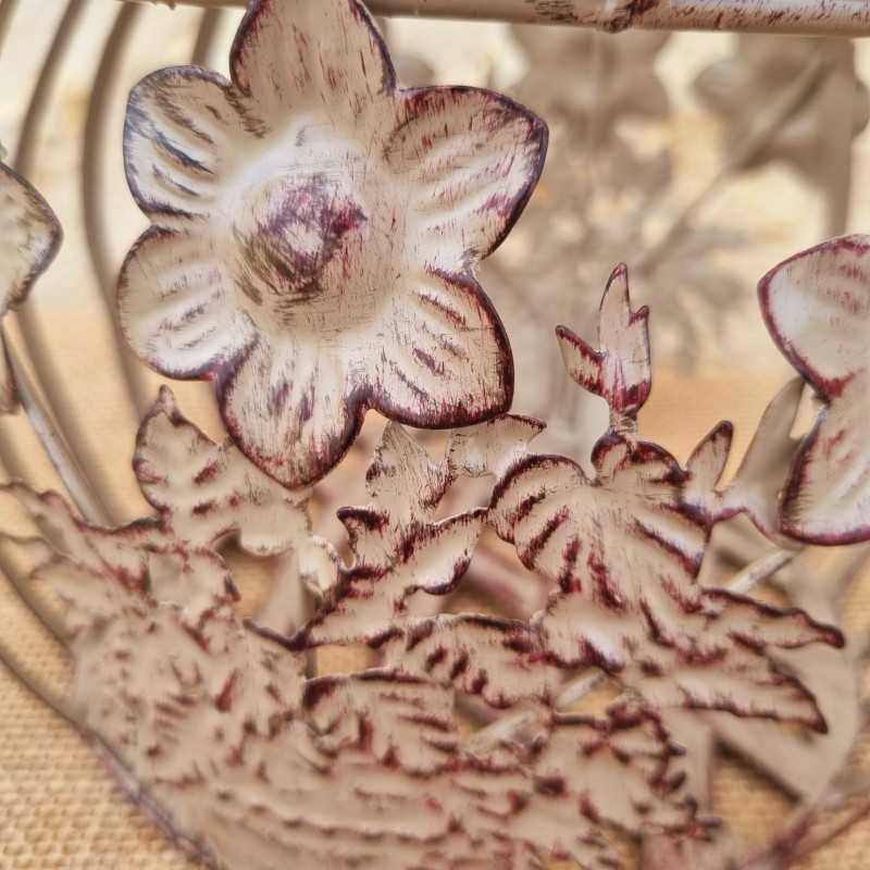 Bordeaux beige metalen mand