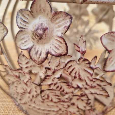 Bordeaux beige metalen mand