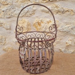 Bordeaux beige metalen mand