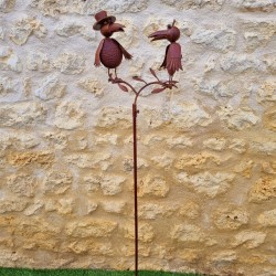 Pluviómetro decorativo motivo cuervos color óxido 127 cm 39,90 € LEZARD DU JARDIN