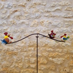 Mobiele Tuinsteker Met Kipmotief Hoogte 130 cm