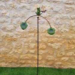 Tuinbalans met gietijzeren kikker