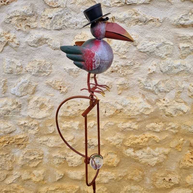 Balancín, pincho de jardín en hierro cuervo colorido redondo 39,90 € LEZARD DU JARDIN