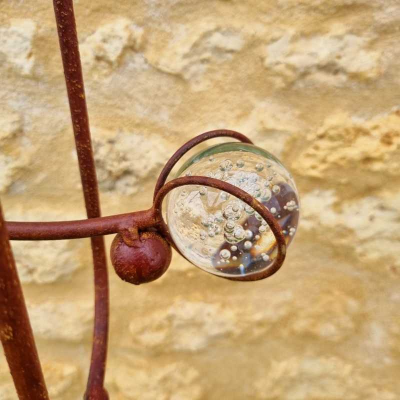 Balancín, pincho de jardín en hierro cuervo colorido redondo 39,90 € LEZARD DU JARDIN