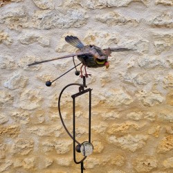 Móvil decorativo de jardín en hierro con motivo de búho, tutor equilibrado altura 140 cm 45,90 € LEZARD DU JARDIN