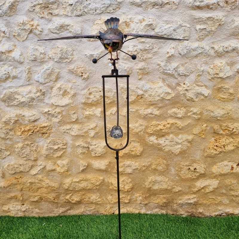 Móvil decorativo de jardín en hierro con motivo de búho, tutor equilibrado altura 140 cm 45,90 € LEZARD DU JARDIN
