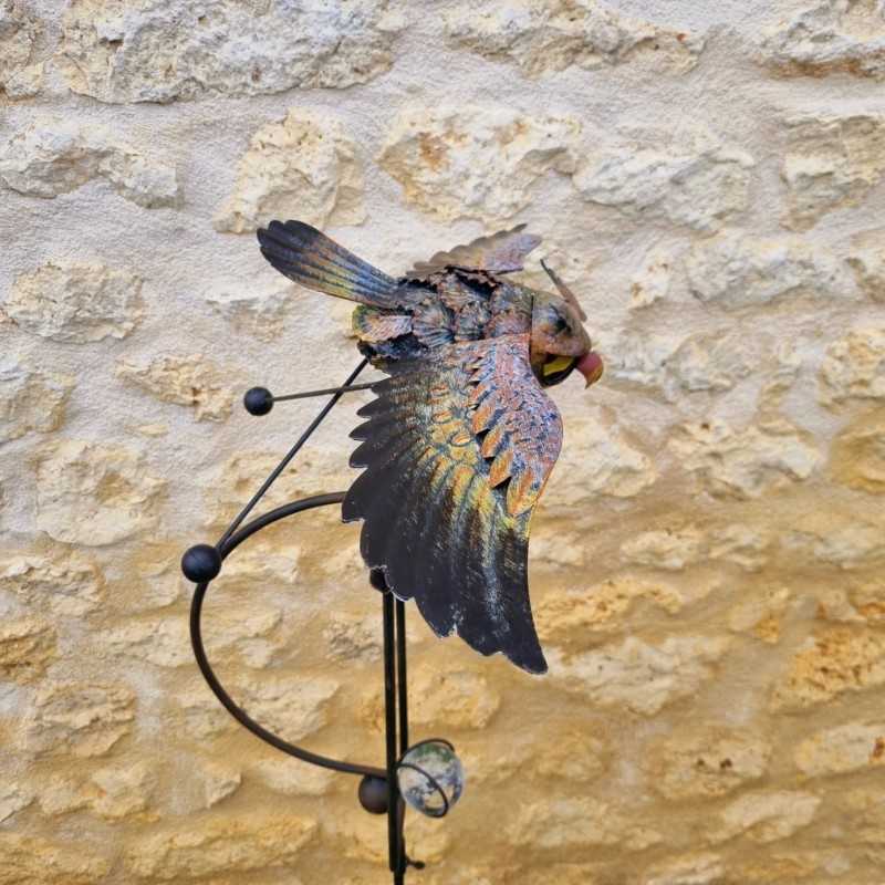 Móvil decorativo de jardín en hierro con motivo de búho, tutor equilibrado altura 140 cm 45,90 € LEZARD DU JARDIN