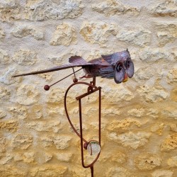 balancín de jardín pico tutor decorativo búho H132 45,90 € LEZARD DU JARDIN