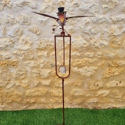 Balancín de hierro pájaro colorido grandes alas que se mueve con el viento 44,90 € LEZARD DU JARDIN