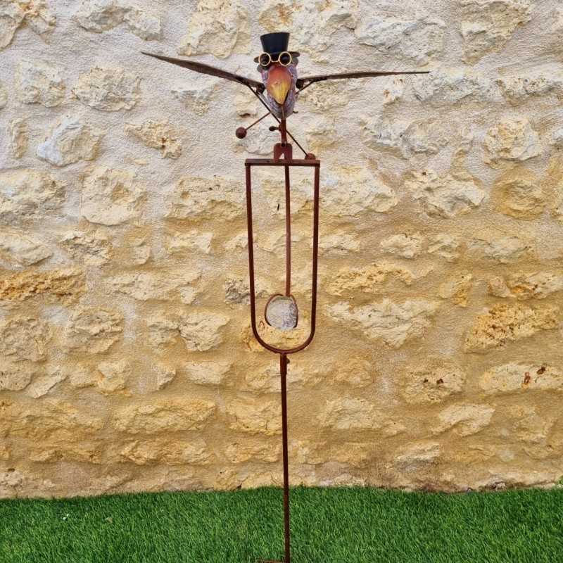 Balancín de hierro pájaro colorido grandes alas que se mueve con el viento 44,90 € LEZARD DU JARDIN