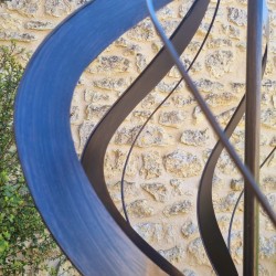 Decoratieve tuinwindmolen Châteaudun | Windmolen van gepatineerd bruin metaal