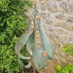 Decoratieve tuinwindmolen van ijzer in tulpvorm model CHEVERNY 149,00 € LEZARD DU JARDIN