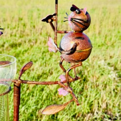 Pluviómetro decorativo de jardín colorido con motivo de gato y ratón 39,90 € LEZARD DU JARDIN
