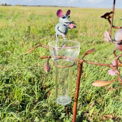 Pluviómetro decorativo de jardín colorido con motivo de gato y ratón 39,90 € LEZARD DU JARDIN