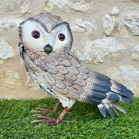 Statua escultura búho en metal 31x18x32cm 59,90 € LEZARD DU JARDIN