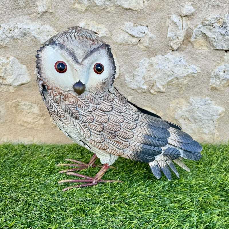 Statua escultura búho en metal 31x18x32cm 59,90 € LEZARD DU JARDIN