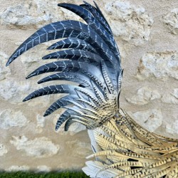 Grote metalen haan beeld hoogte 68 cm 69,90 € LEZARD DU JARDIN