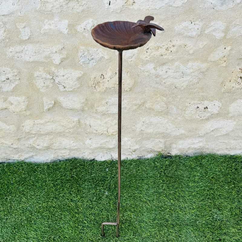 Bain para pájaros sobre pincho color óxido 100x16.5 19,90 € LEZARD DU JARDIN