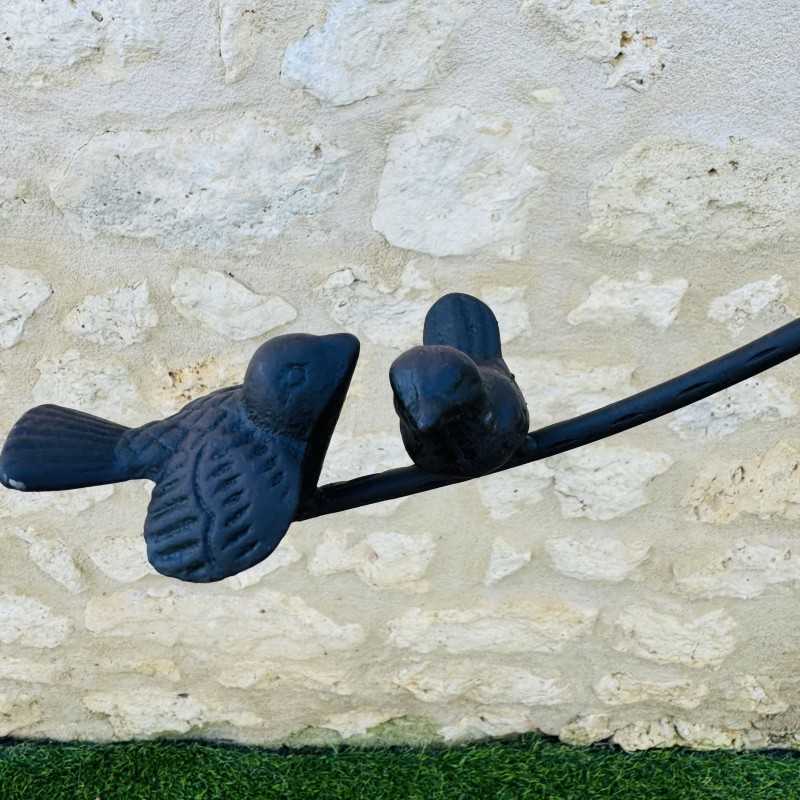 Metalen kleurrijke vogel tuinmobiel H133 zicht op het contragewicht