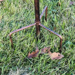 Amboise – Molino decorativo de jardín en metal cobreado, 212 cm de altura, 60 cm de diámetro