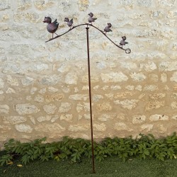 Metalen tuinmobiel met patina, volledige weergave