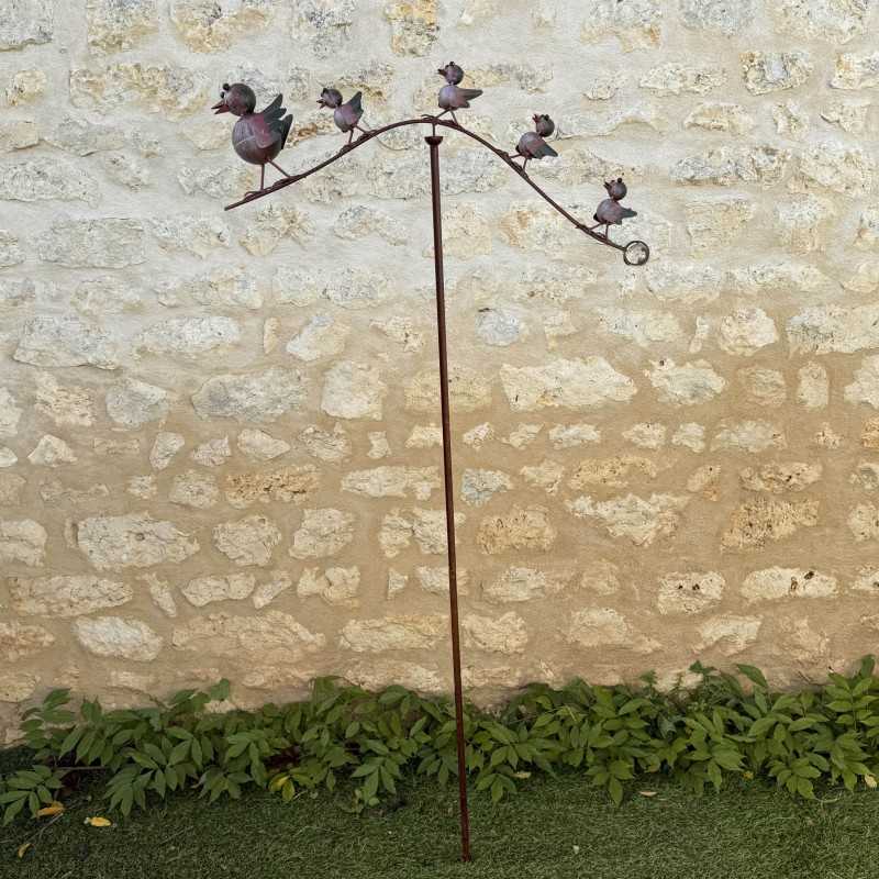 Metalen tuinmobiel met patina, volledige weergave