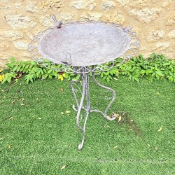 Baño para pájaros decorativo de metal – Ø40 cm – Lagarto del Jardín