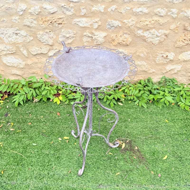 Decoratief vogelbad op voet Lézard du Jardin