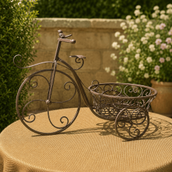 Porte-plante tricycle en métal – Une décoration de jardin pleine de charme vintage