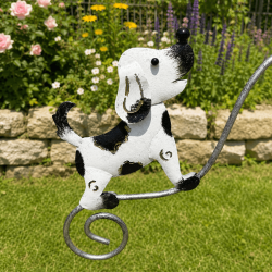 Mobile de jardin chat, souris et chien – Décoration à balancier en métal